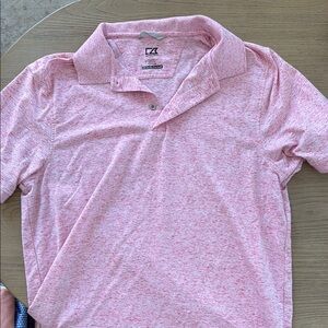Cutter & Buck Heathered Pink Polo Shirt